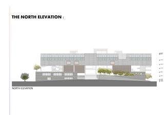 THE NORTH ELEVATION :
 