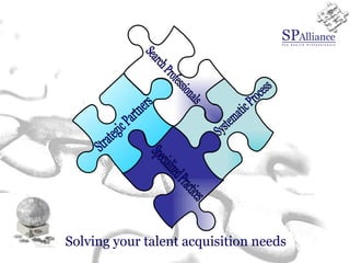 Solving your  talent acquisition needs Search Professionals Strategic Partners Specialized Practices Systematic Process 