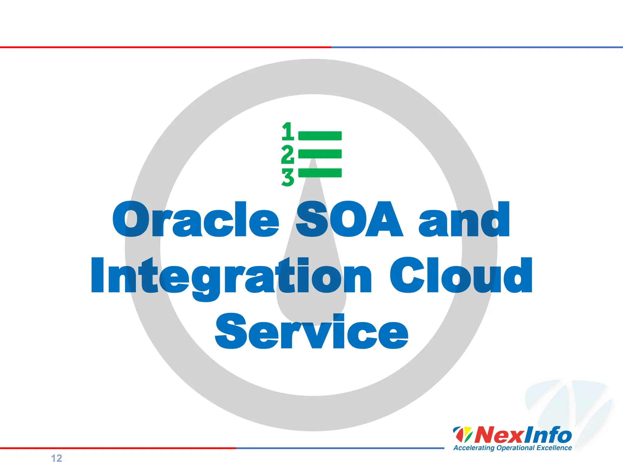 12
Oracle SOA and
Integration Cloud
Service
 