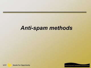 Anti-spam methods
 