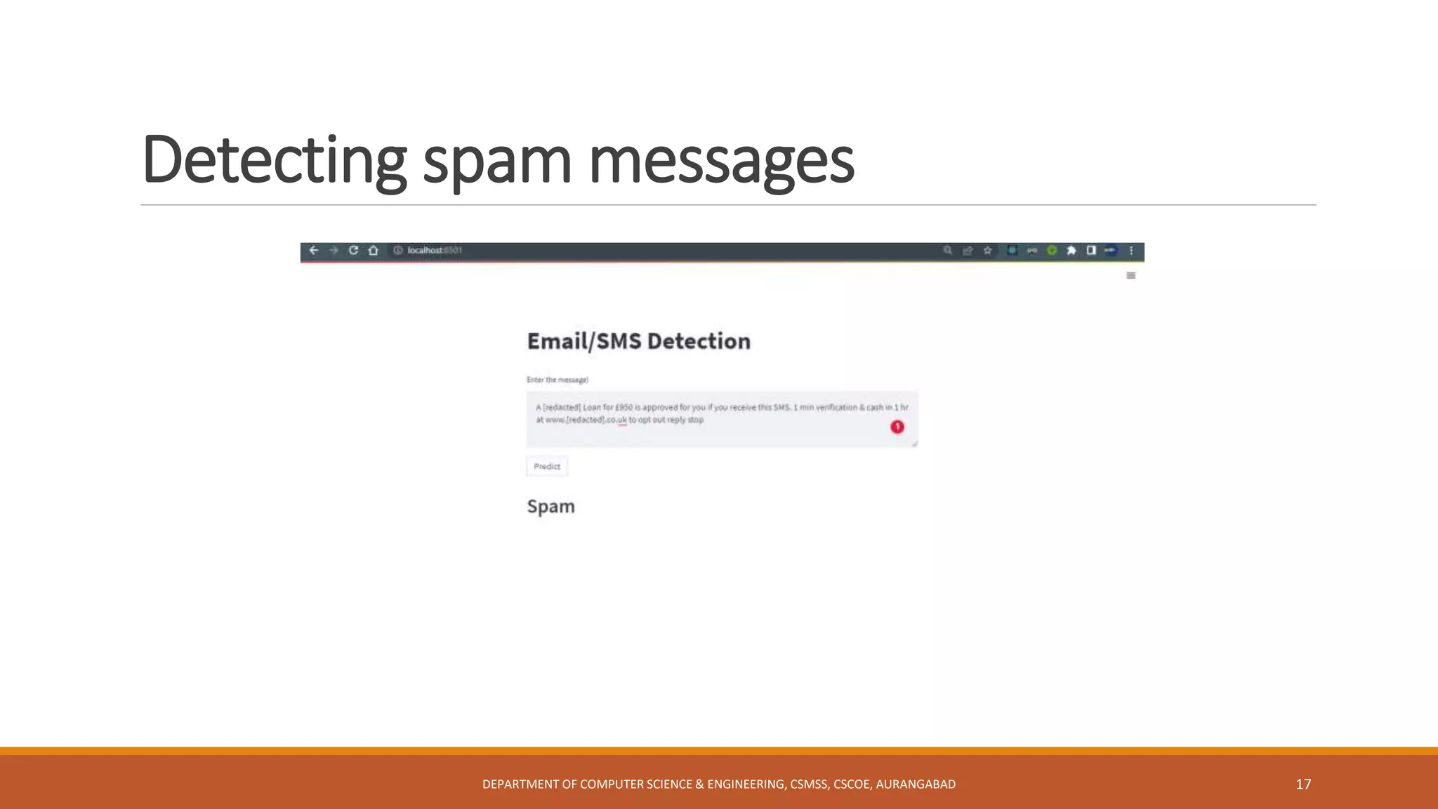 Spam email detection using machine learning PPT.pptx
