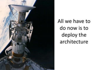 All we have to
do now is to
deploy the
architecture
 