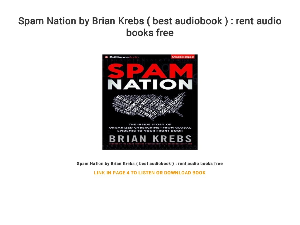 Spam Nation by Brian Krebs ( best audiobook ) rent audio books free