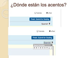 ¿Dónde están los acentos?
 