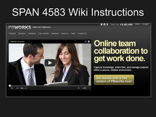 SPAN 4583 Wiki Instructions
 