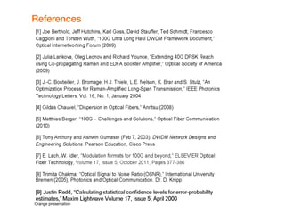 Orange presentation 
References  