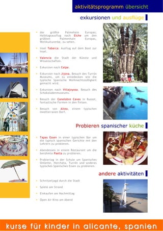 Kindercamps in Spanien 2009