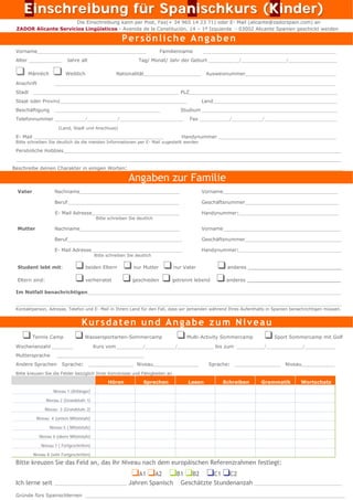 Kindercamps in Spanien 2009