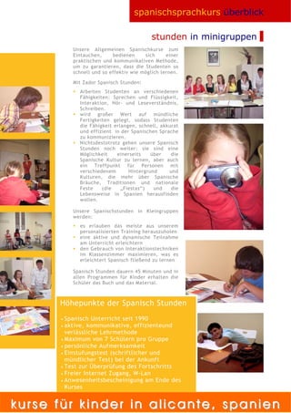 Kindercamps in Spanien 2009