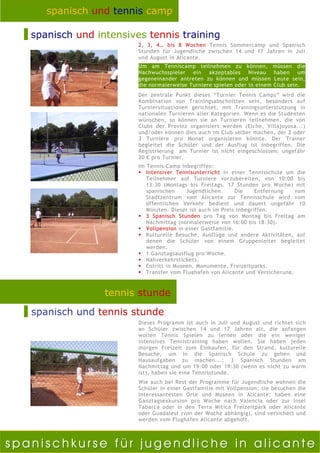 Tenniscamp in Spanien für Jugendliche