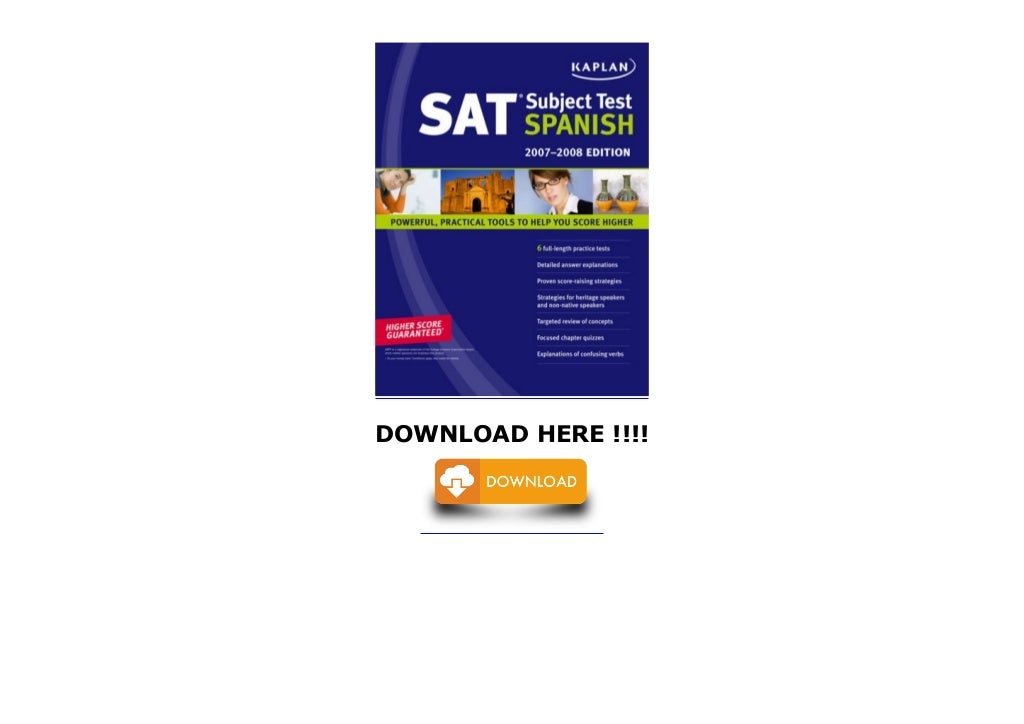 Spanish 20072008 (Kaplan SAT Subject Test Series)