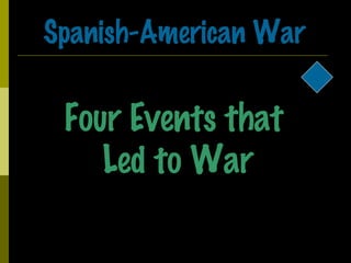 Spanish-American War Four Events that Led to War 