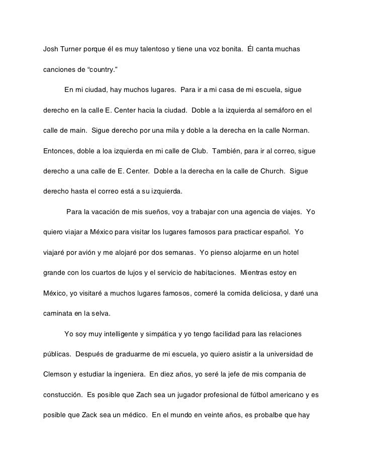 Essay in spanish means picture