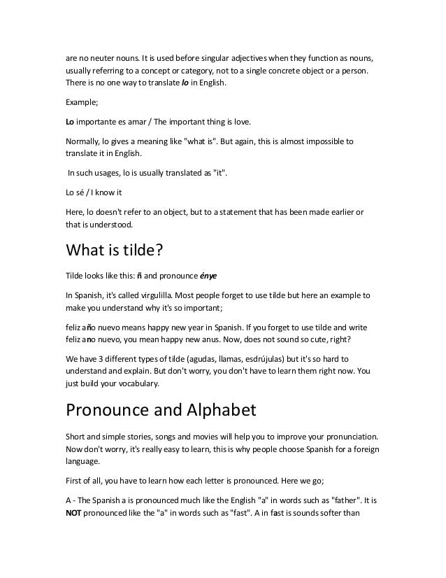 Spanish Lesson 1