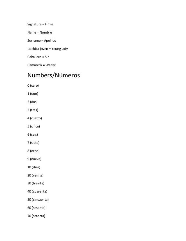 Spanish Lesson 1