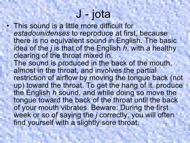 Spanish Pronunciation