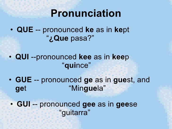 Spanish Pronunciation