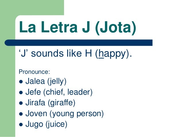 spanish alphabet pronunciation letter j in spanish