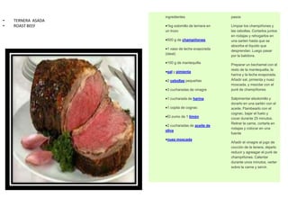 TERNERA  ASADA  ROAST BEEF