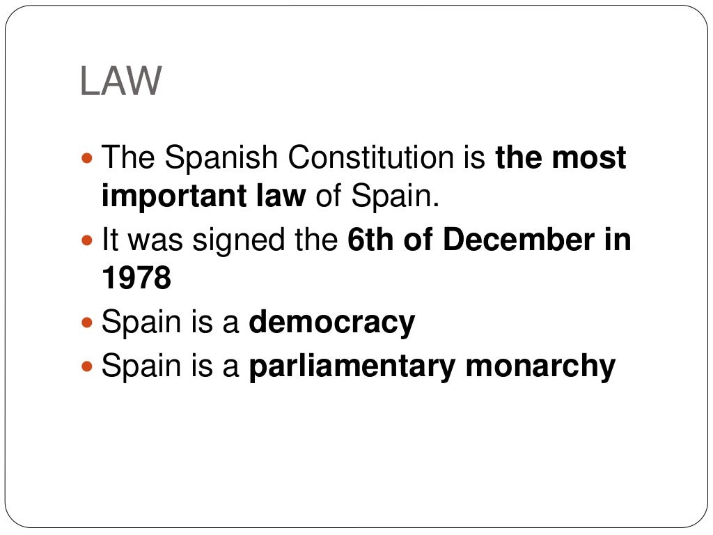 Spanish constitution