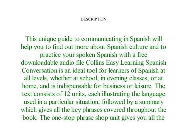 Pdf Spanish Conversation For Beginners