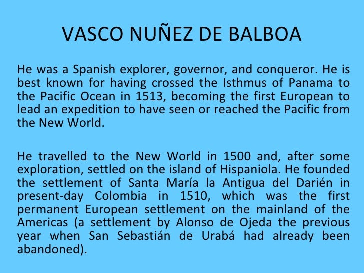 What routes did Vasco Nunez de Balboa take?