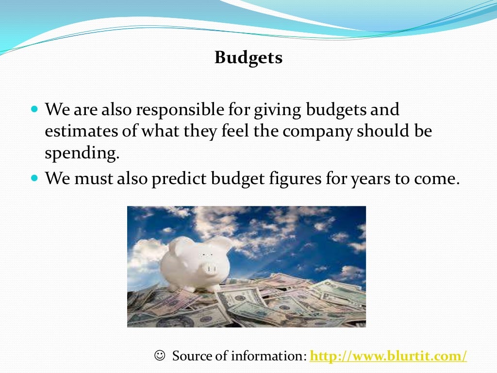 Spanish Cut Accounting Department Tasks