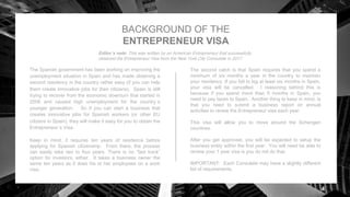 Spain Entrepreneur Visa for American Expats