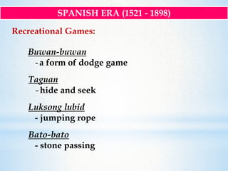 History of Physical Education in the Philippines: Spanish Era | PPTX