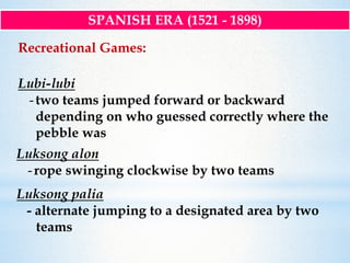 History of Physical Education in the Philippines: Spanish Era | PPTX