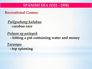 History of Physical Education in the Philippines: Spanish Era | PPTX
