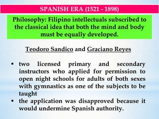 History of Physical Education in the Philippines: Spanish Era | PPTX