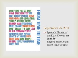 Spanish frases septiembre