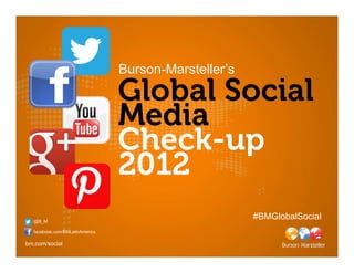 Burson-Marsteller’s




  @B_M
                                                      #BMGlobalSocial
  facebook.com/BMLatinAmerica

bm.com/social
 