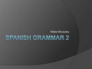 Spanish Grammar 2 Mateo Mccauley 