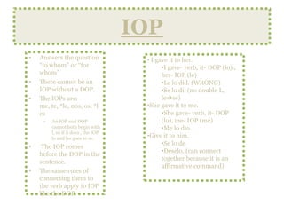 Ellas/ Ellos/ UstdsestánPresent Participles (-ing):Ar-andoEr/Ir-endo-yendo