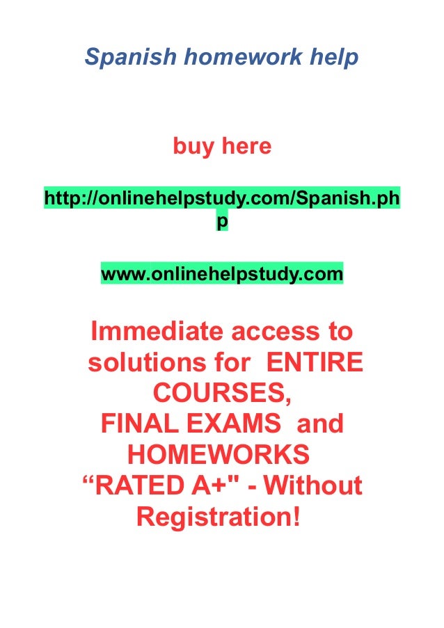 online spainish homework helper