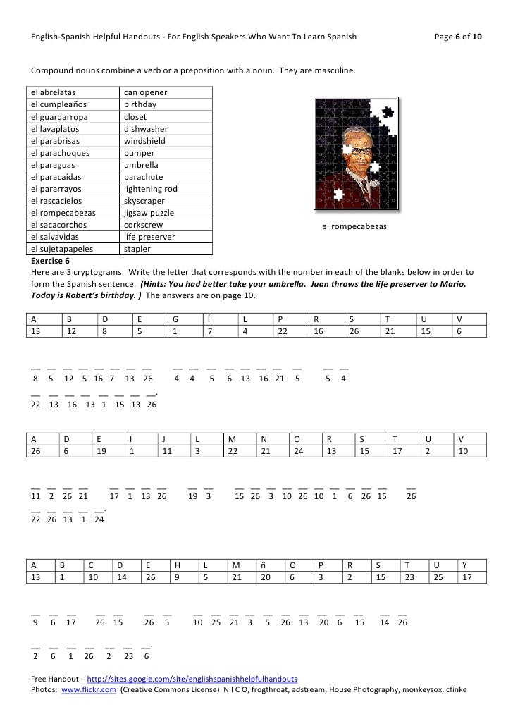 Spanish nouns and gender #2