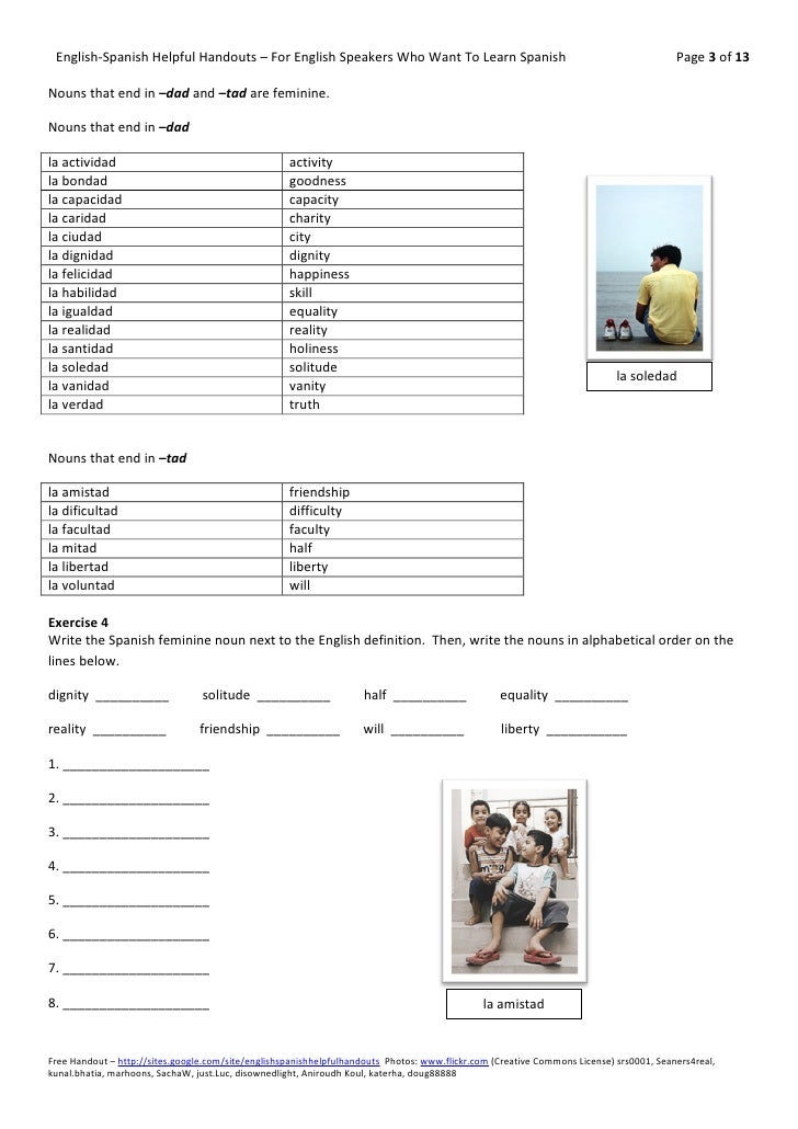 spanish nouns and gender 3