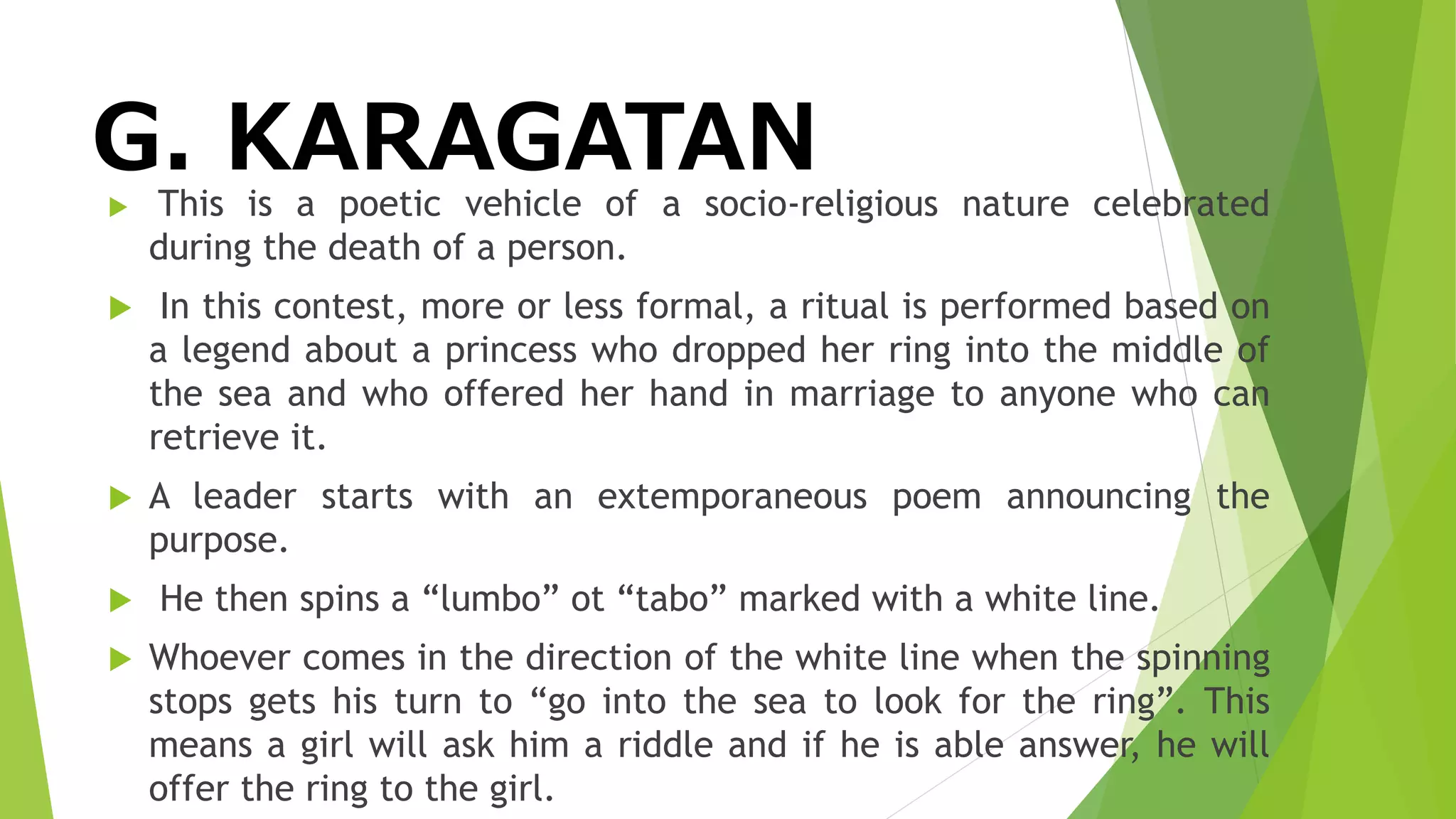 Karagatan Examples Example Of Karagatan In Philippine Literature