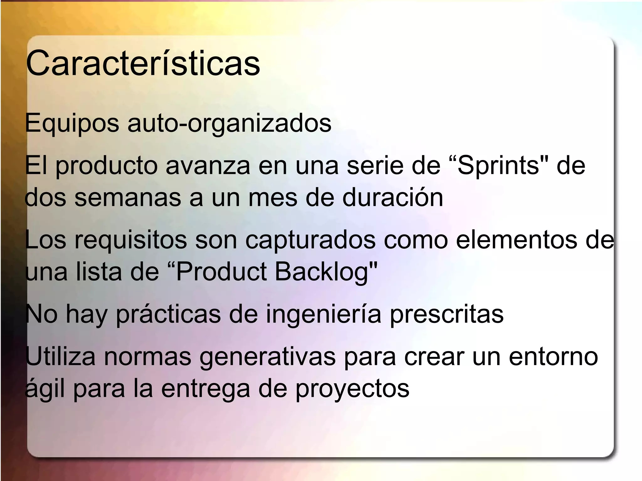 Orígenes de Scrum Jeff Sutherland Scrums iniciales en Easel Corp en 1993 