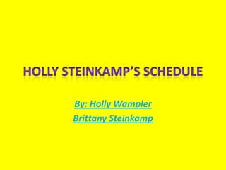 Holly Steinkamp’s Schedule By: Holly Wampler Brittany Steinkamp 