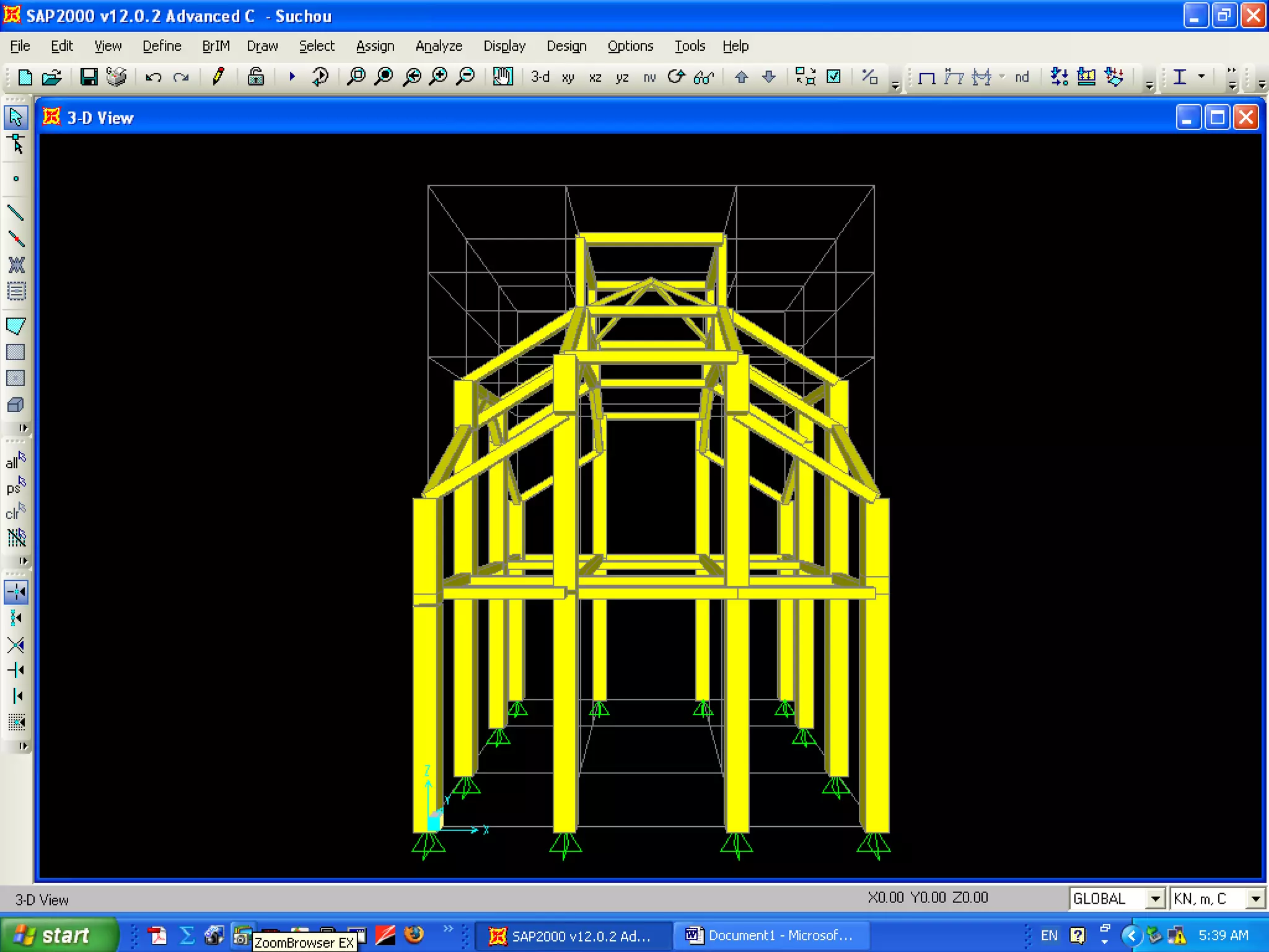 Response of typical gable frame roof enclosures to gravity loading
 