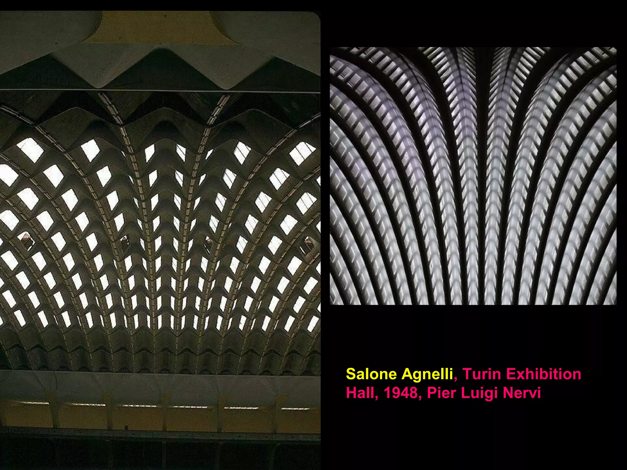 C. CABLE-STAYED
ROOF STRUCTURES
Examples of cable-stayed roof structures range from long-span structures for
stadiums, grandstands, hangars, and exhibition centers, to smaller scale buildings for
shopping centers, production or research facilities, to personal experiments with
tension and compression. Many of the general concepts of cable-stayed bridges, as
discussed in the previous section, can be transferred to the design of cable-stayed
roof structures. Typical guyed structures, used either as planar or spatial stay
systems, are the following:
• Cable-stayed, double-cantilever roofs for central spinal buildings
• Cable-stayed, single-cantilever roofs as used for hangars and grandstands
• Cable-stayed beam structures supported by masts from the outside
• Spatially guyed, multidirectional composite roof structures
 