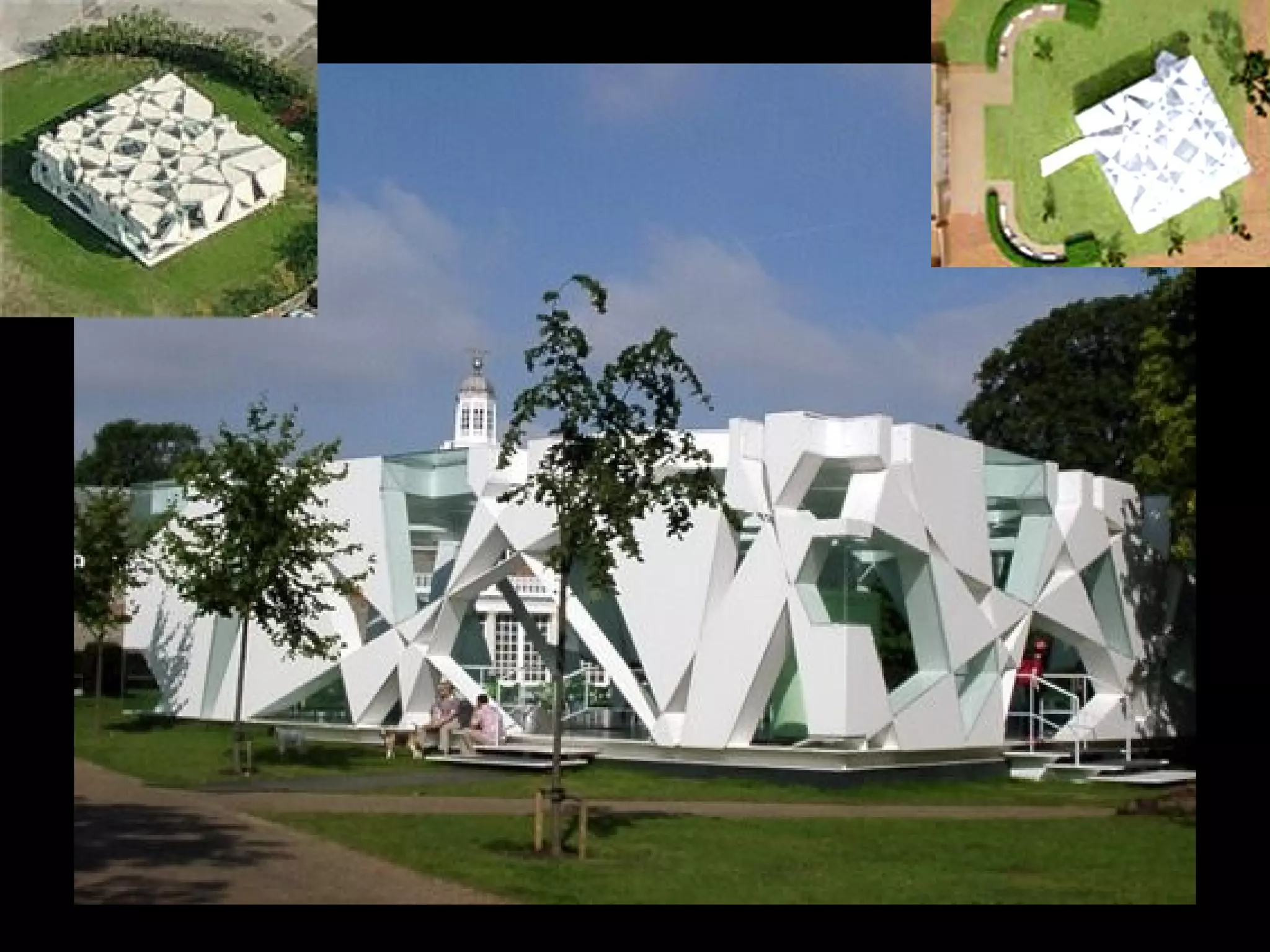 Stress flow, multi-story building in concrete and steel
 