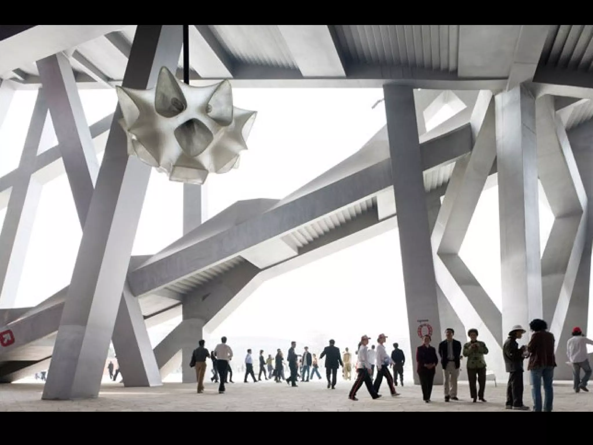 National Swimming Center, Beijing, Arup Arch and Eng.; RANDOM ARRANGEMENT OF SOAP BUBBLES
 