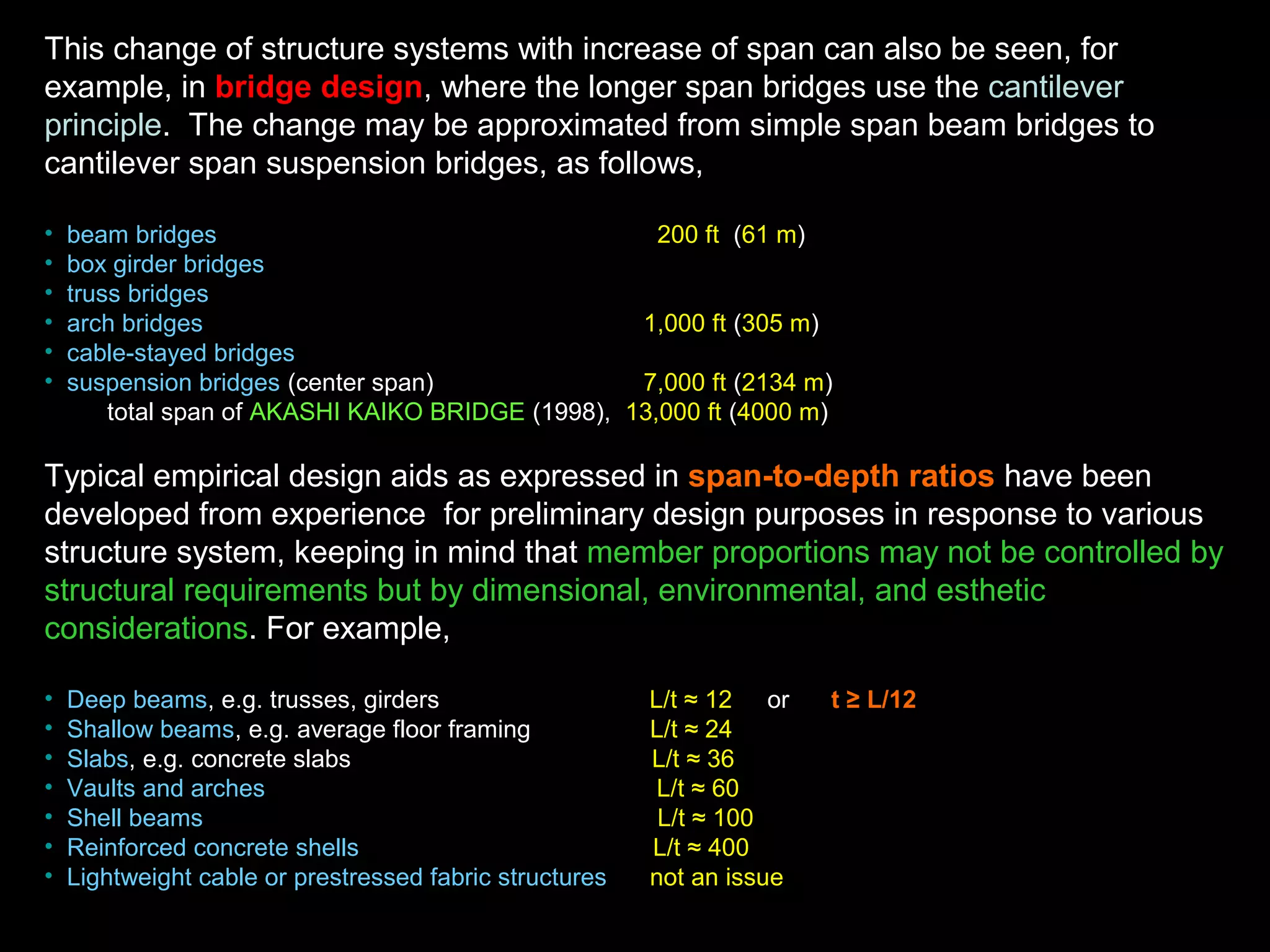 LOCATION OF VERTICAL
SUPPORT STRUCTURE
 