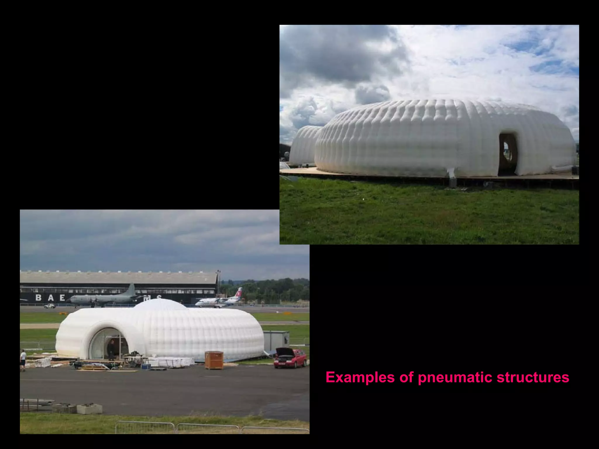 RIGID SURFACES: Thin Shells, GRID
SHELLS
Shell shapes may be classified as follows:
• Geometrical, mathematical shapes
• Conventional or basic shapes: single-curvature surfaces (e.g.
cylinder, cone), double-curvature surfaces (e.g. synclastic surfaces
such as elliptic paraboloid, domes, and anticlastic surfaces such as
hyperbolic paraboloid, conoid, hyperboloid of revolution)
• Segments of basic shapes, additions of segments, etc.
• Translation and/or rotation of lines or surfaces
• Corrugated surfaces
• Complex surfaces such as catastrophe surfaces
• Structural shapes
• Minimal surfaces, with the least surface area for a given boundary,
constant skin stress, and constant mean curvature
• Funicular surfaces, which is determined under the predominant load
• Optimal surfaces, resulting in weight minimization
• Free-form shells, may be derived from experimentation
• Composed or sculptural shapes
 