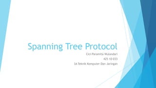 Spanning Tree Protocol
                   Cici Paramita Wulandari
                                425 10 033
           3A Teknik Komputer Dan Jaringan
 