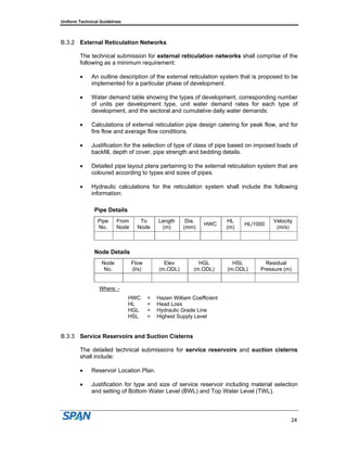 Typical Reticulation Line Span water guideline | PDF